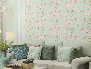 2018 Flower cartoon picture waterproof pvc vinyl wallpaper for home room decoration